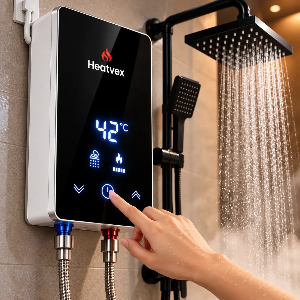 Kompaktowy Heatvex™ oszczędza miejsce w małej łazience